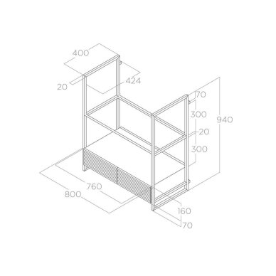 ELICA OPEN SUITE BL/F/80 3
