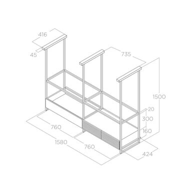 ELICA OPEN SUITE SUPERIOR BL/F/160 4