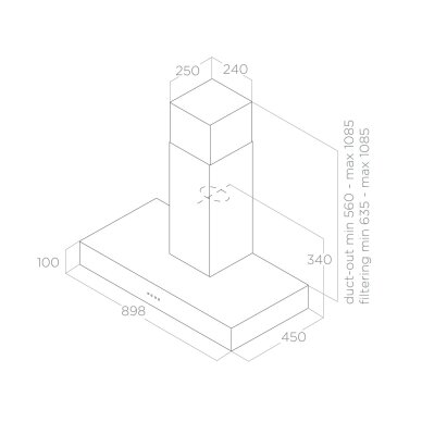 ELICA SPOT URBAN ZINC/A/90 2