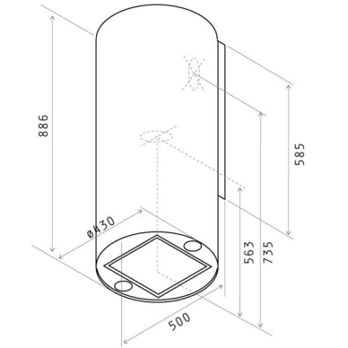 ELICA TUBE PRO WH MAT/A/43 1