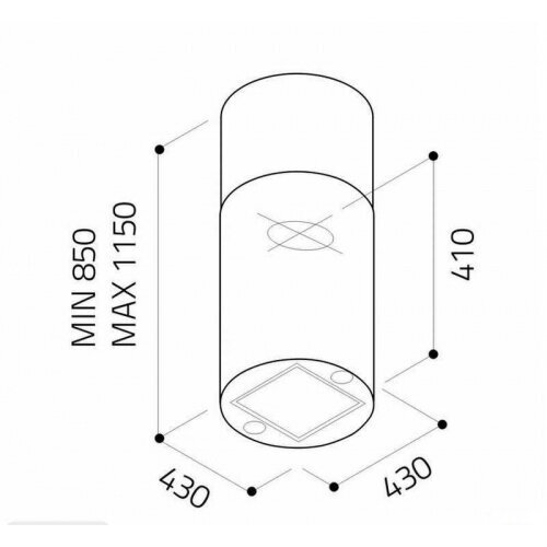 Elica TUBE PRO ISLAND IX/A/43 1