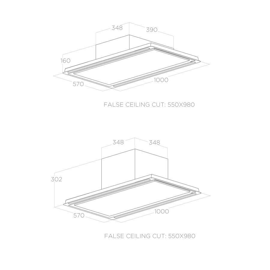 ELICA HILIGHT-X H30 BL MAT/A/100 1